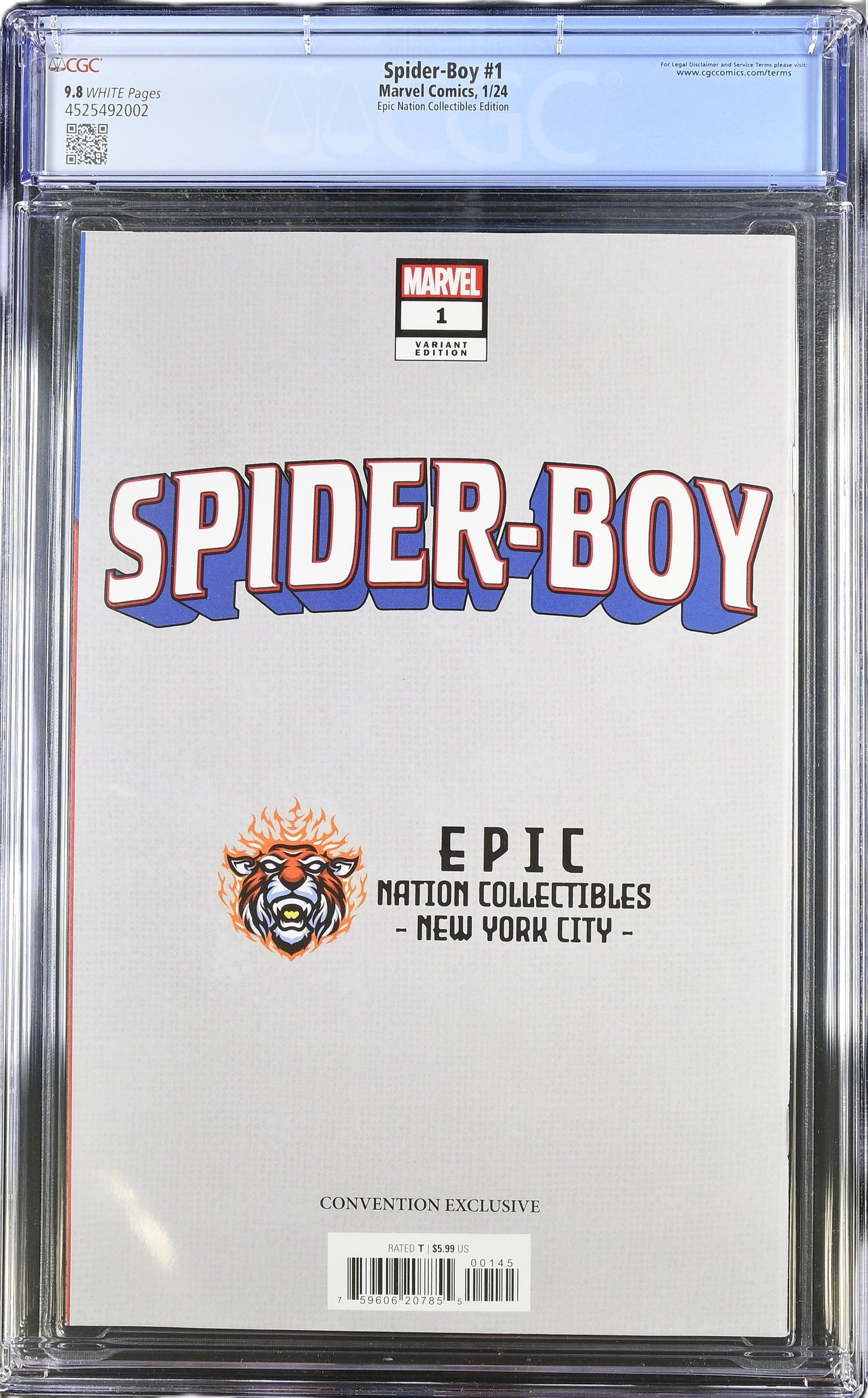 Spider-Boy #1 CGC 9.8 Suayan LACC (only 600)