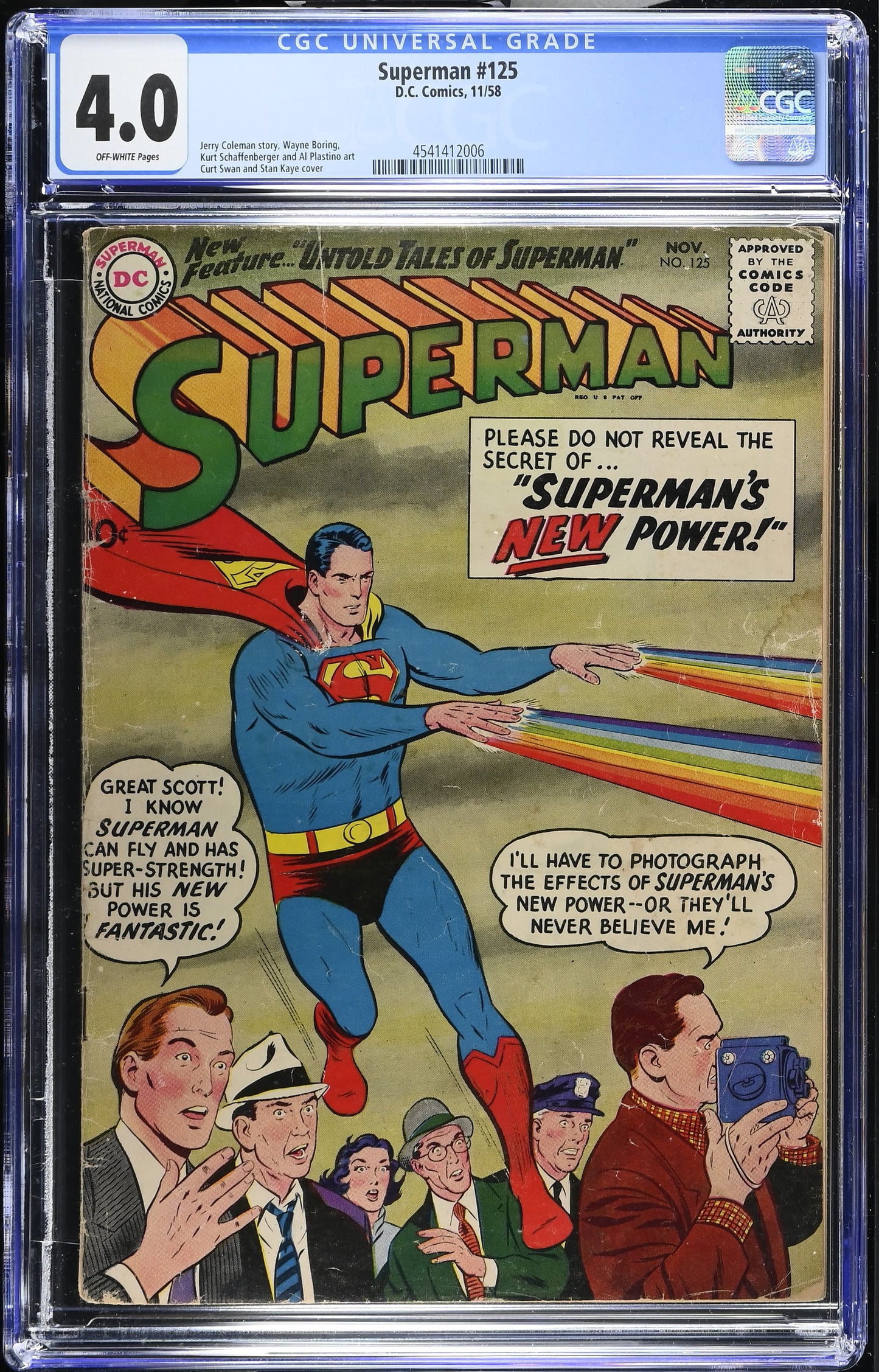 Superman #125 CGC 4.0