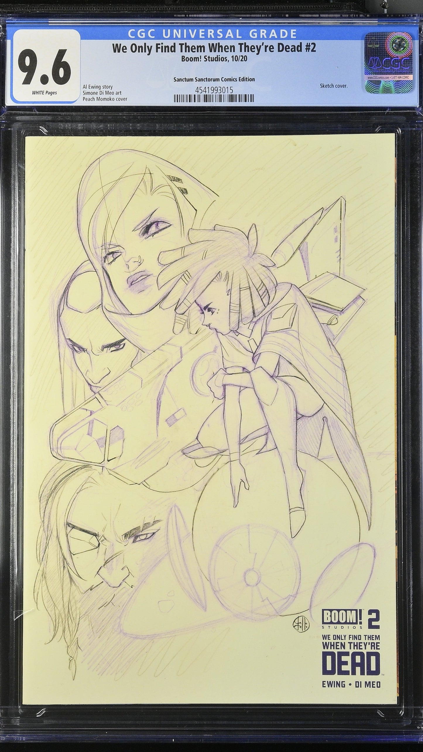 We Only Find Them When They're Dead #2 CGC 9.6 Peach Momoko Sketch