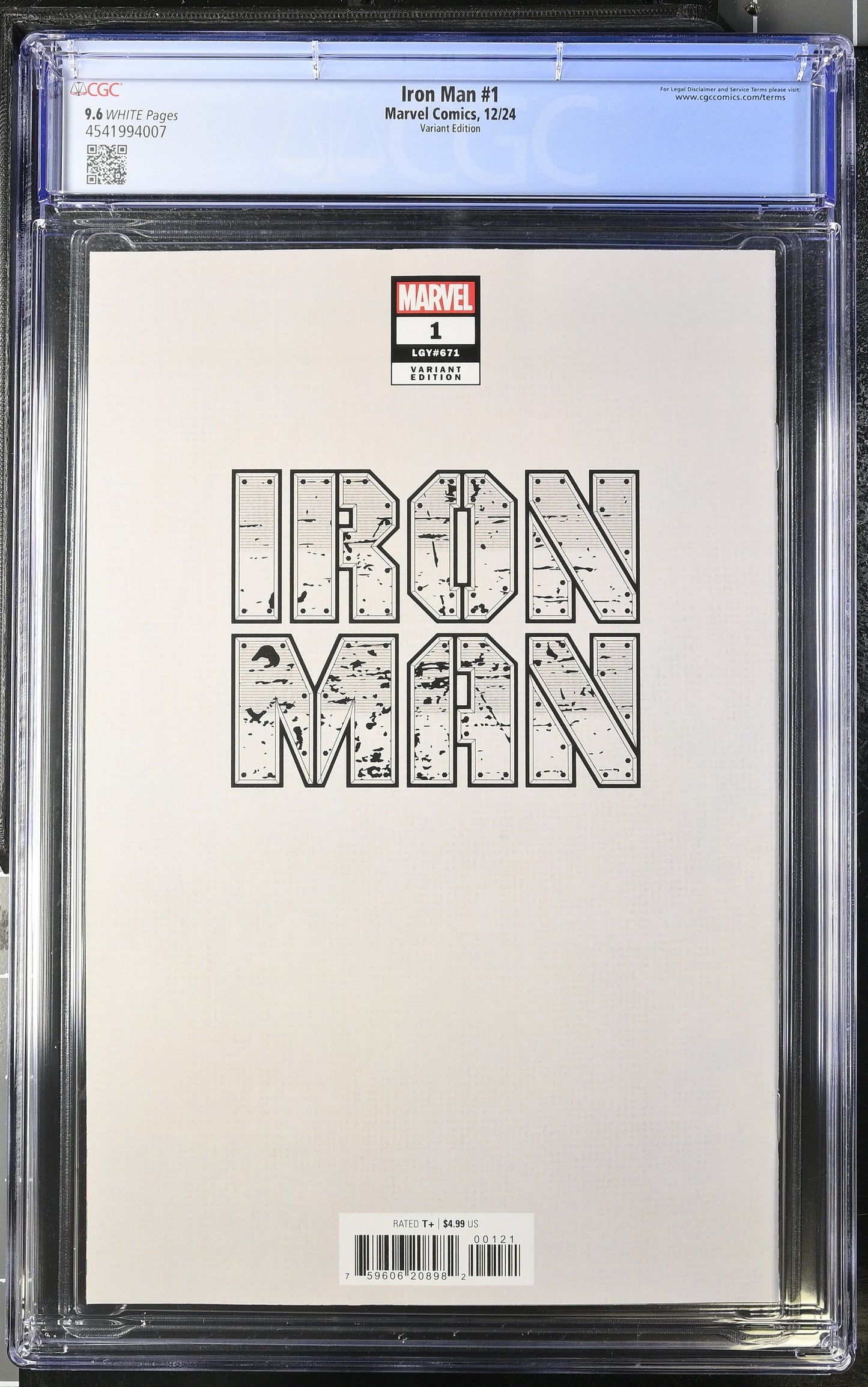 Iron Man # 1 CGC 9.6 Negative Space Variant