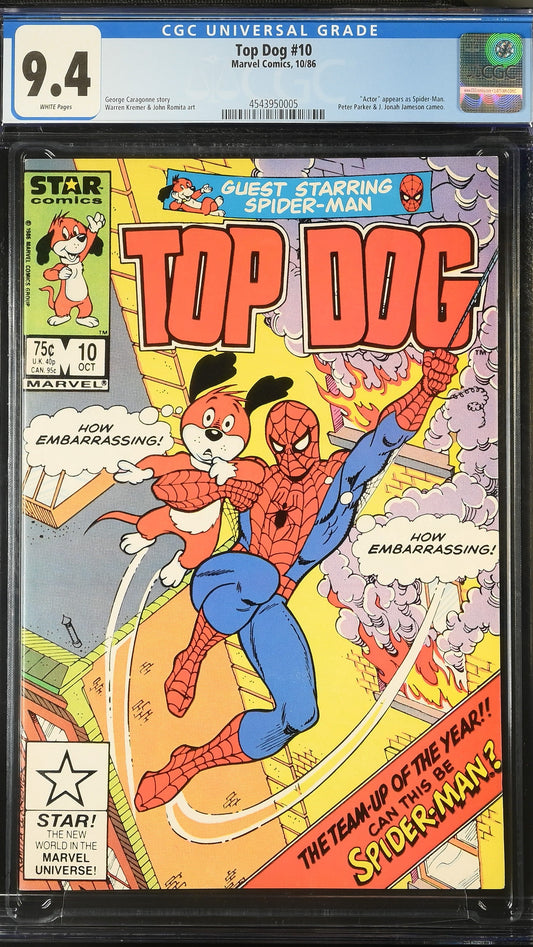Top Dog # 10 CGC 9.4 Spider-Man Appearance