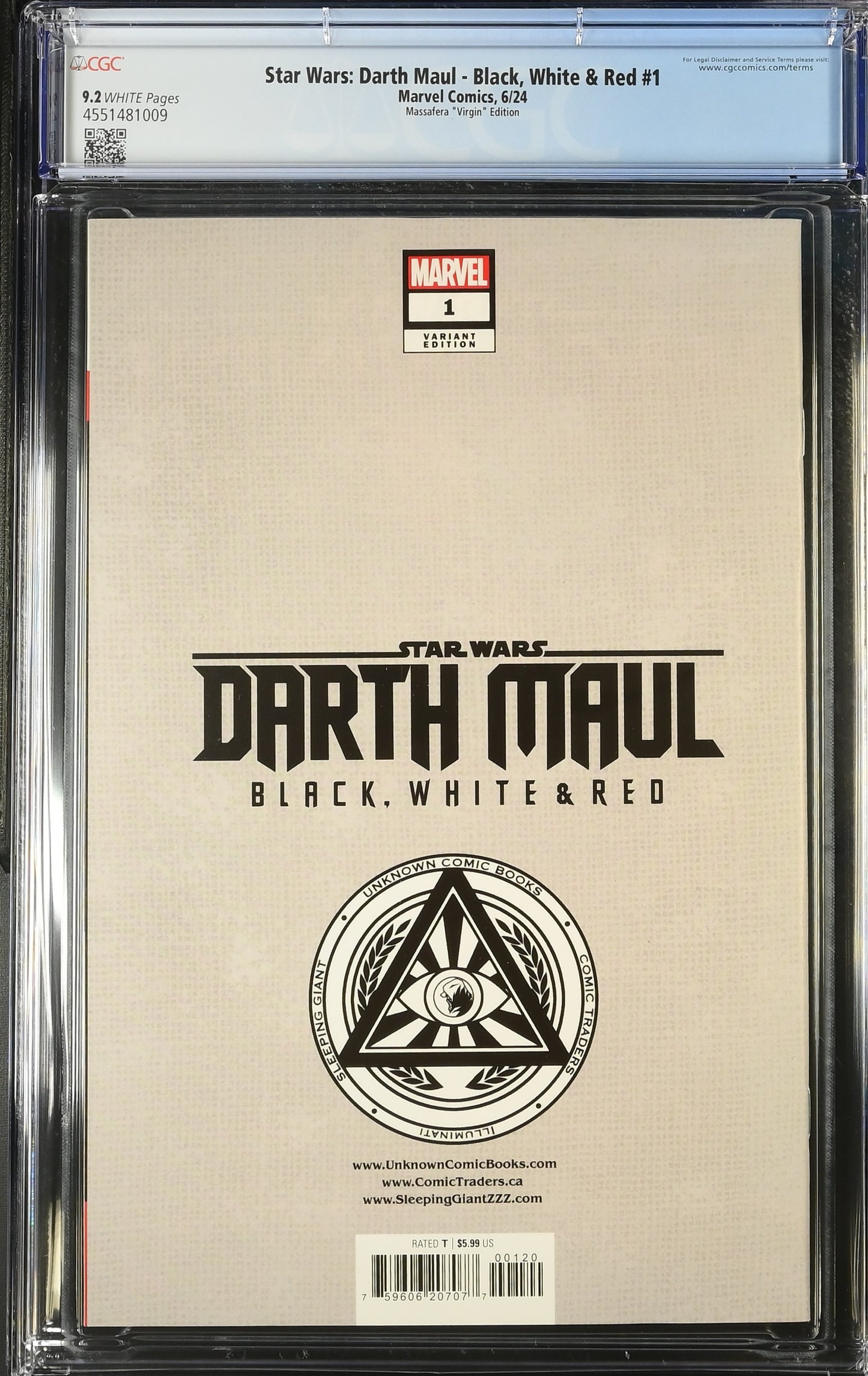 Star Wars: Darth Maul - Black White And Red # 1 CGC 9.2