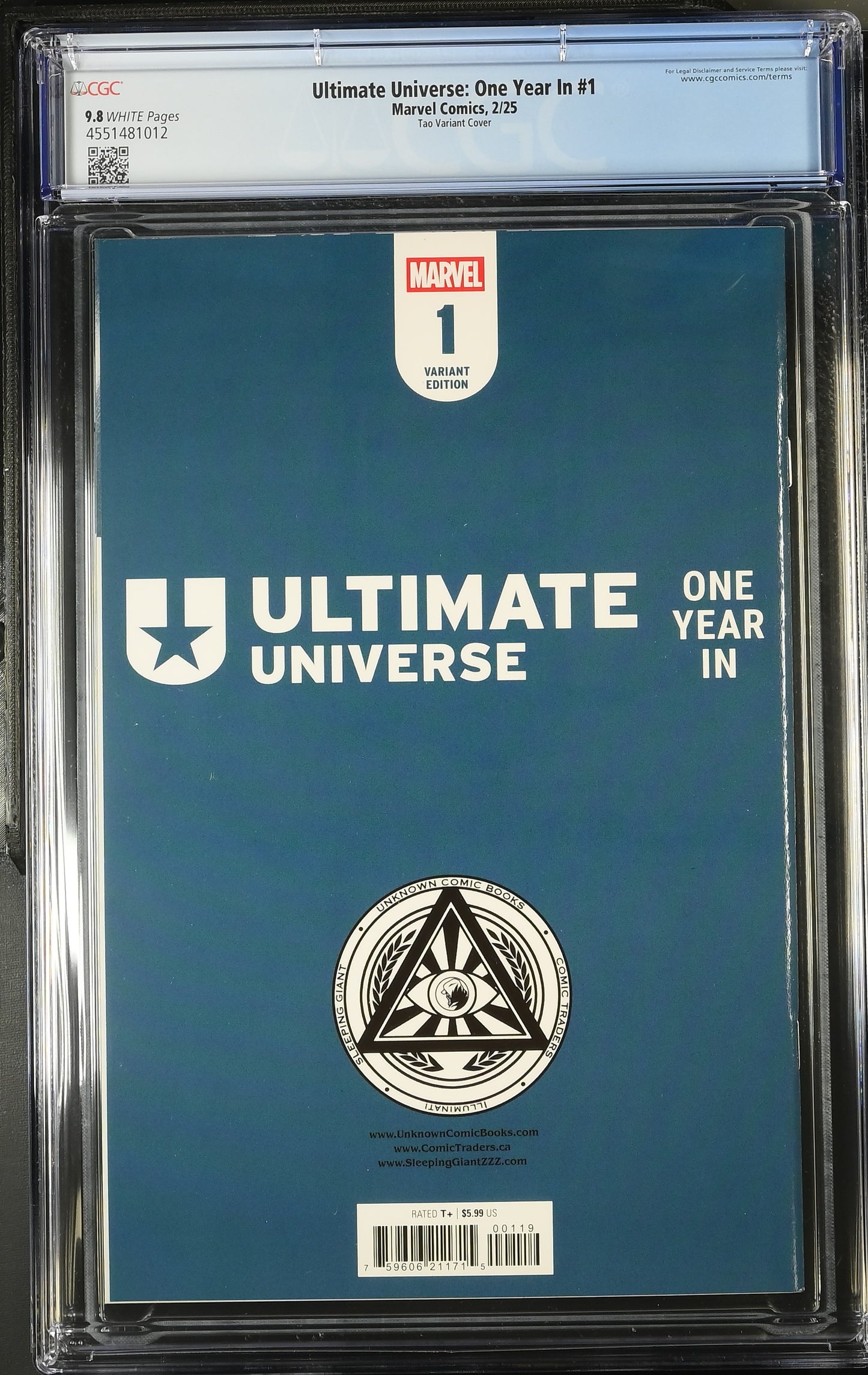 Ultimate Universe: One Year in #1 CGC 9.8 Ivan Tao Virgin Foil