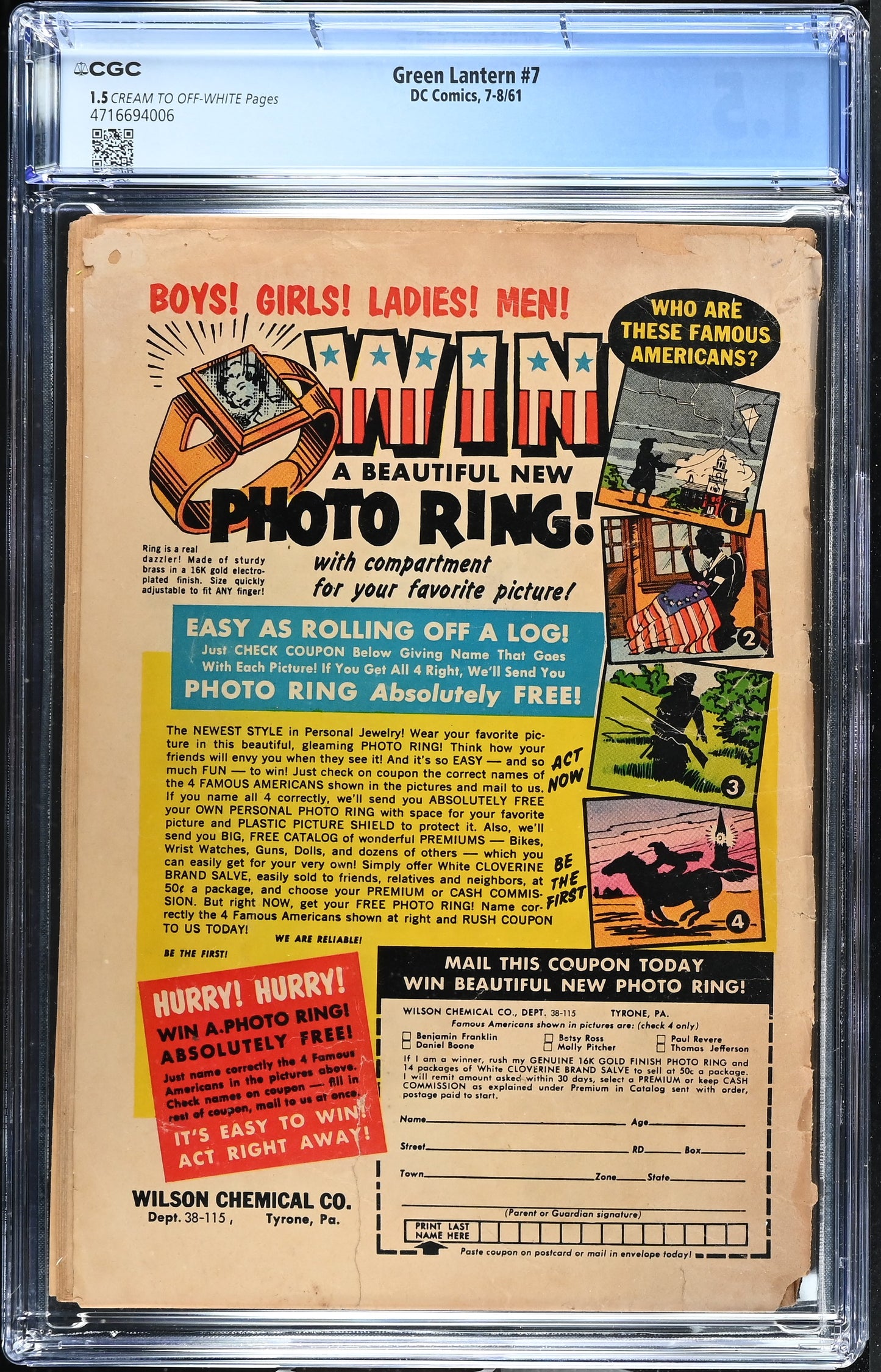Green Lantern #7 CGC 1.5