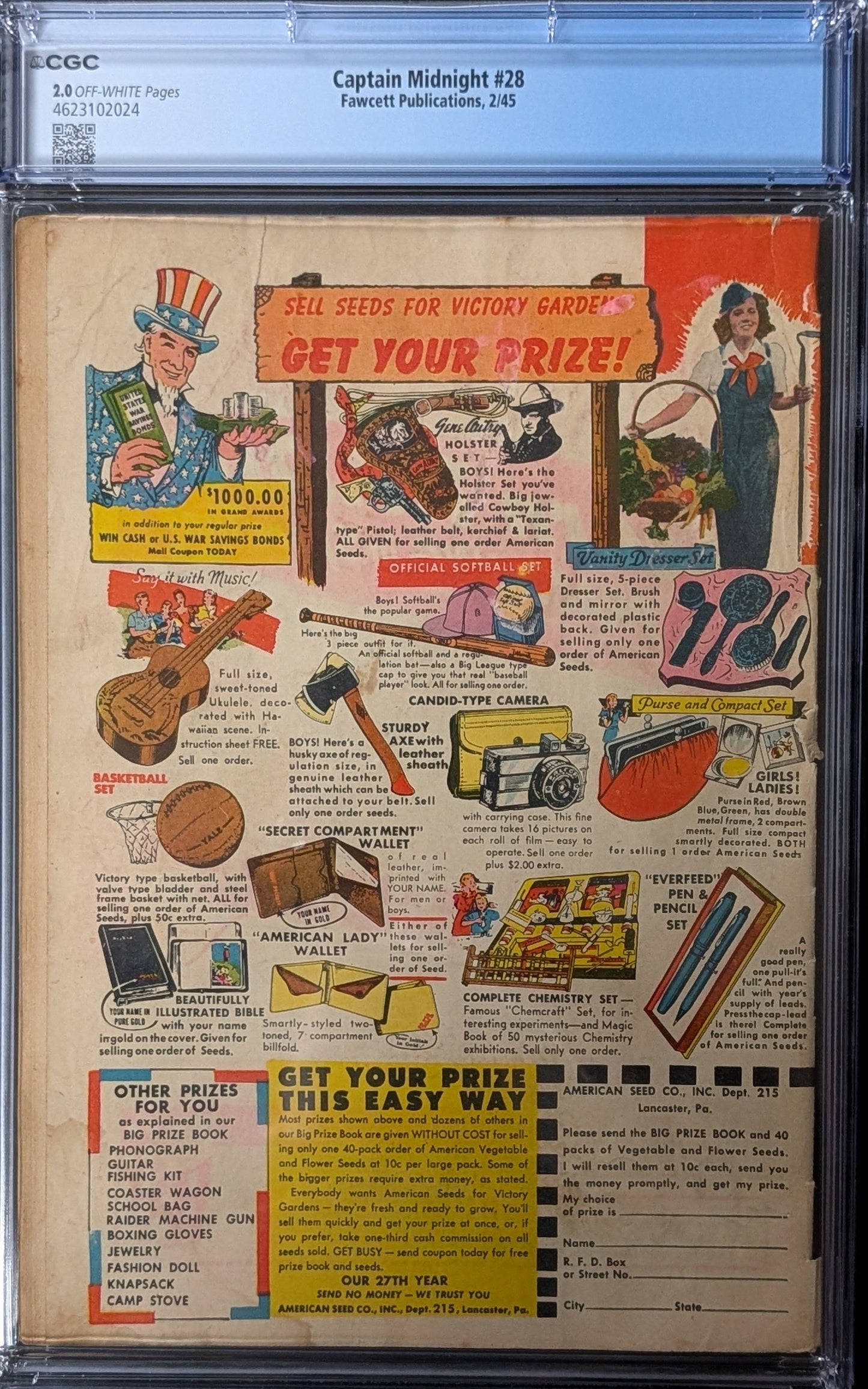 Captain Midnight #28 CGC 2.0