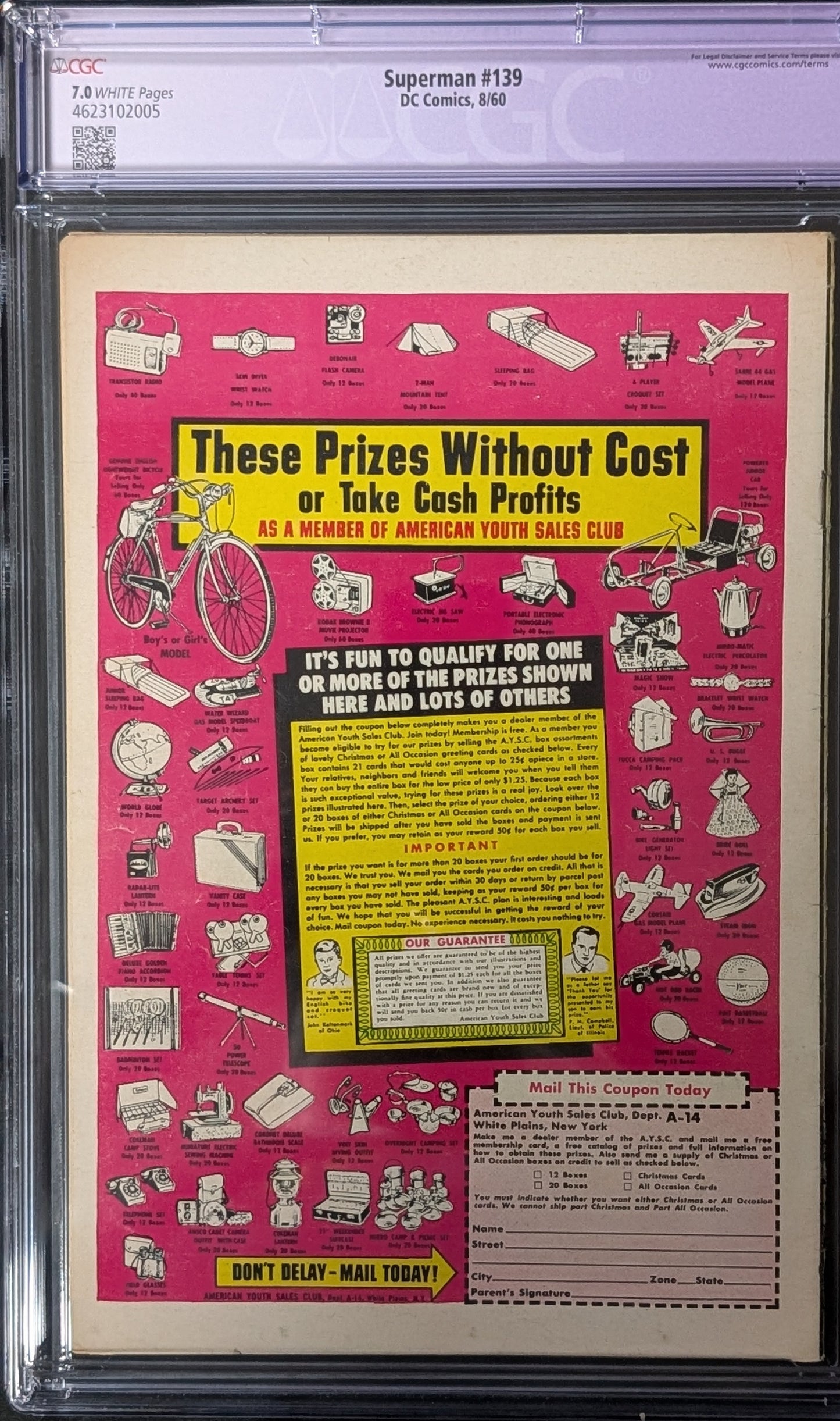 Superman # 139 RESTORED CGC 7.0