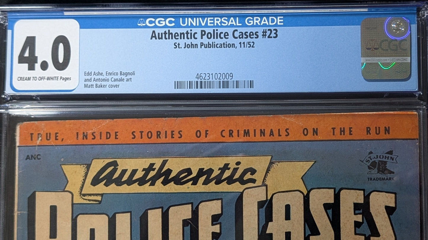 Authentic Police Cases # 23 CGC 4.0