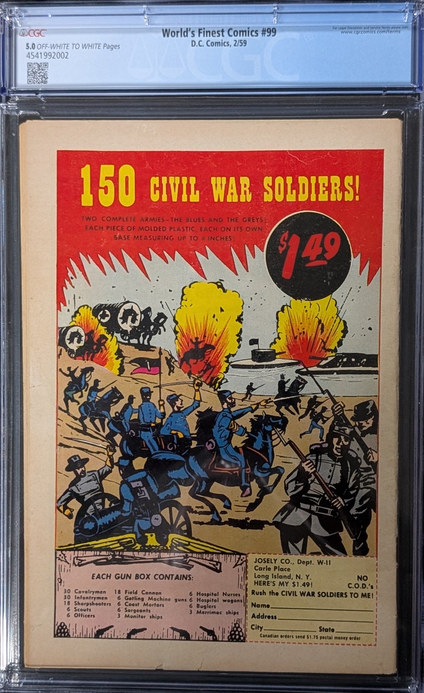 World's Finest #99 CGC 5.0