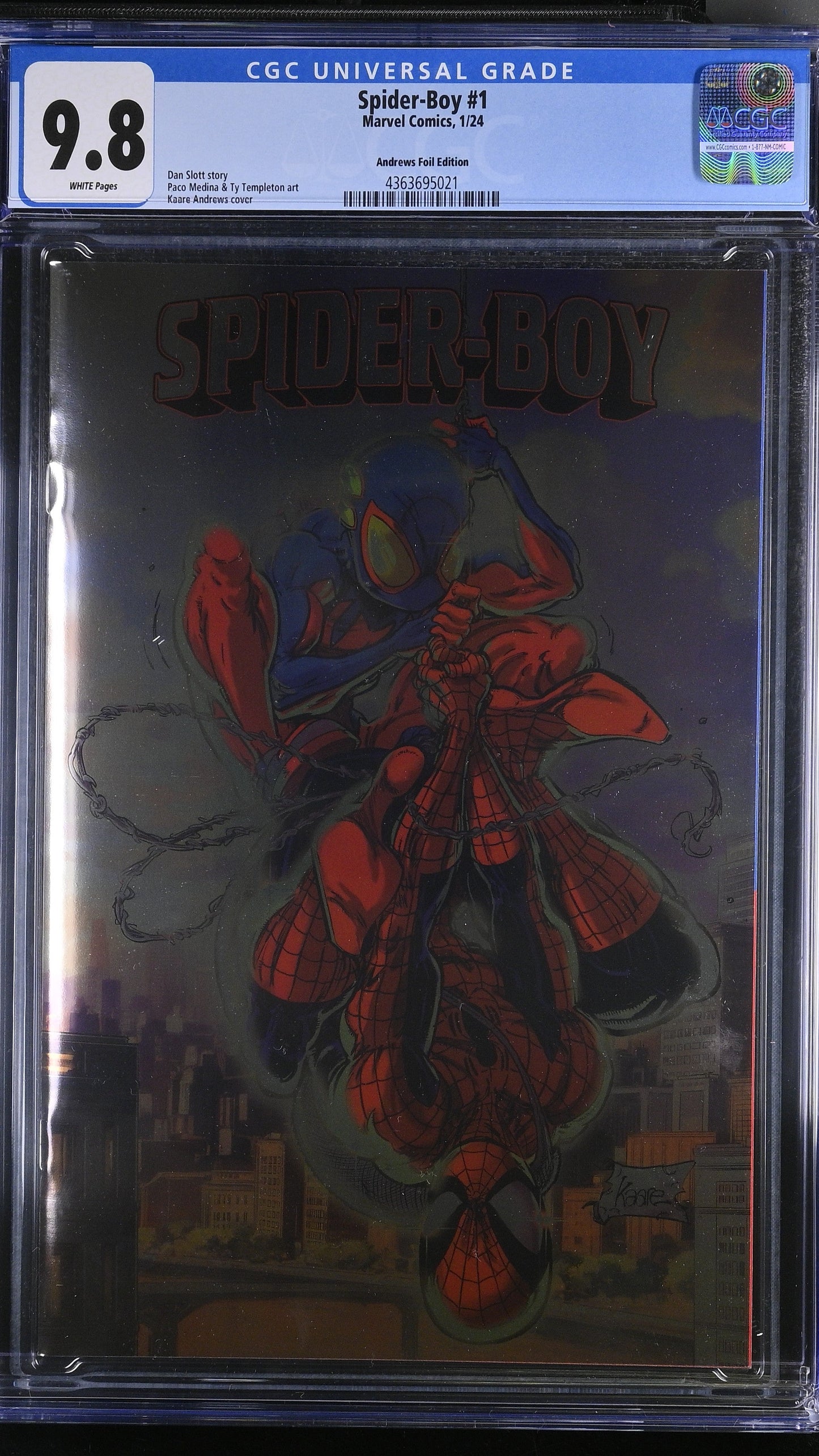 Spider-Boy #1 CGC 9.8 Kaare Andrews Foil Edition