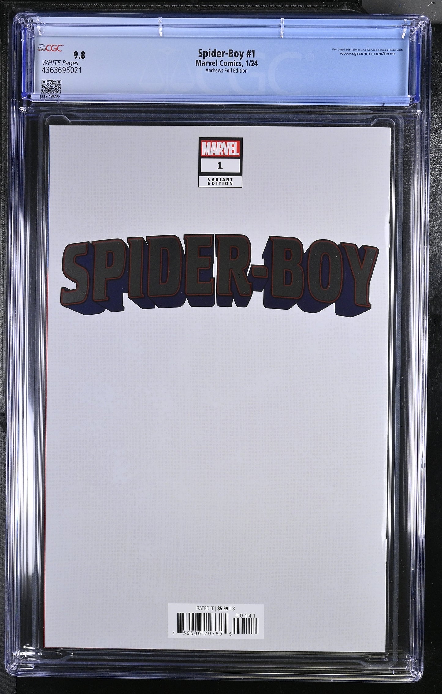 Spider-Boy #1 CGC 9.8 Kaare Andrews Foil Edition