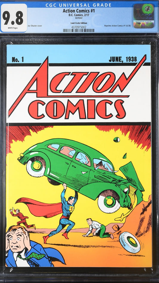 Action Comics # 1 CGC 9.8 Loot Crate Reprint