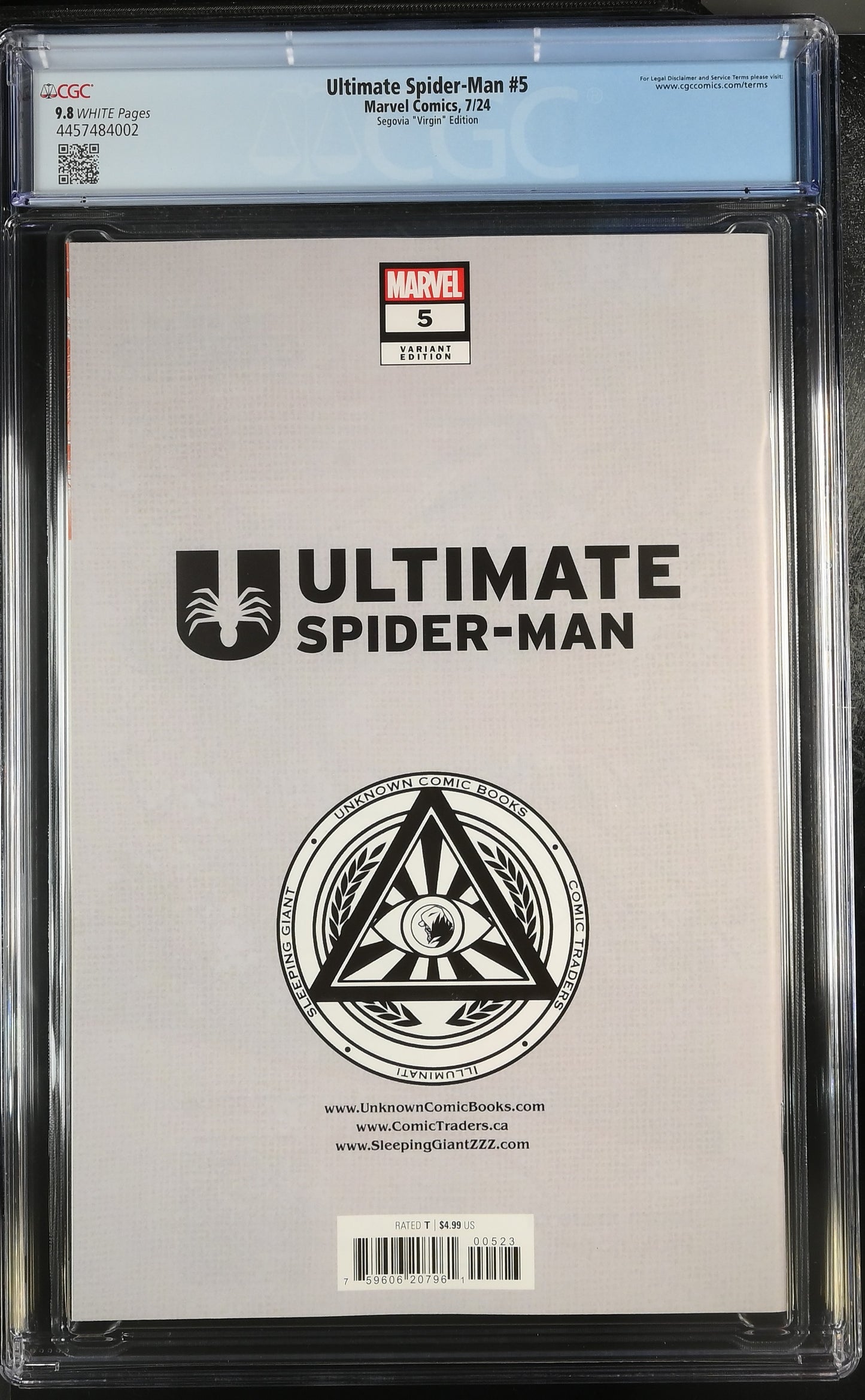 Ultimate Spider-Man # 5 CGC 9.8 Segovia Virgin