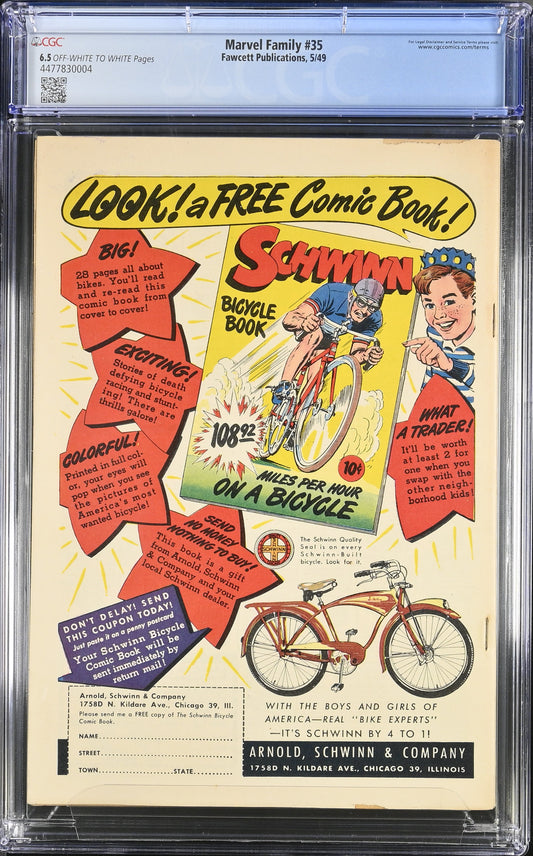 Marvel Family #35 CGC 6.5