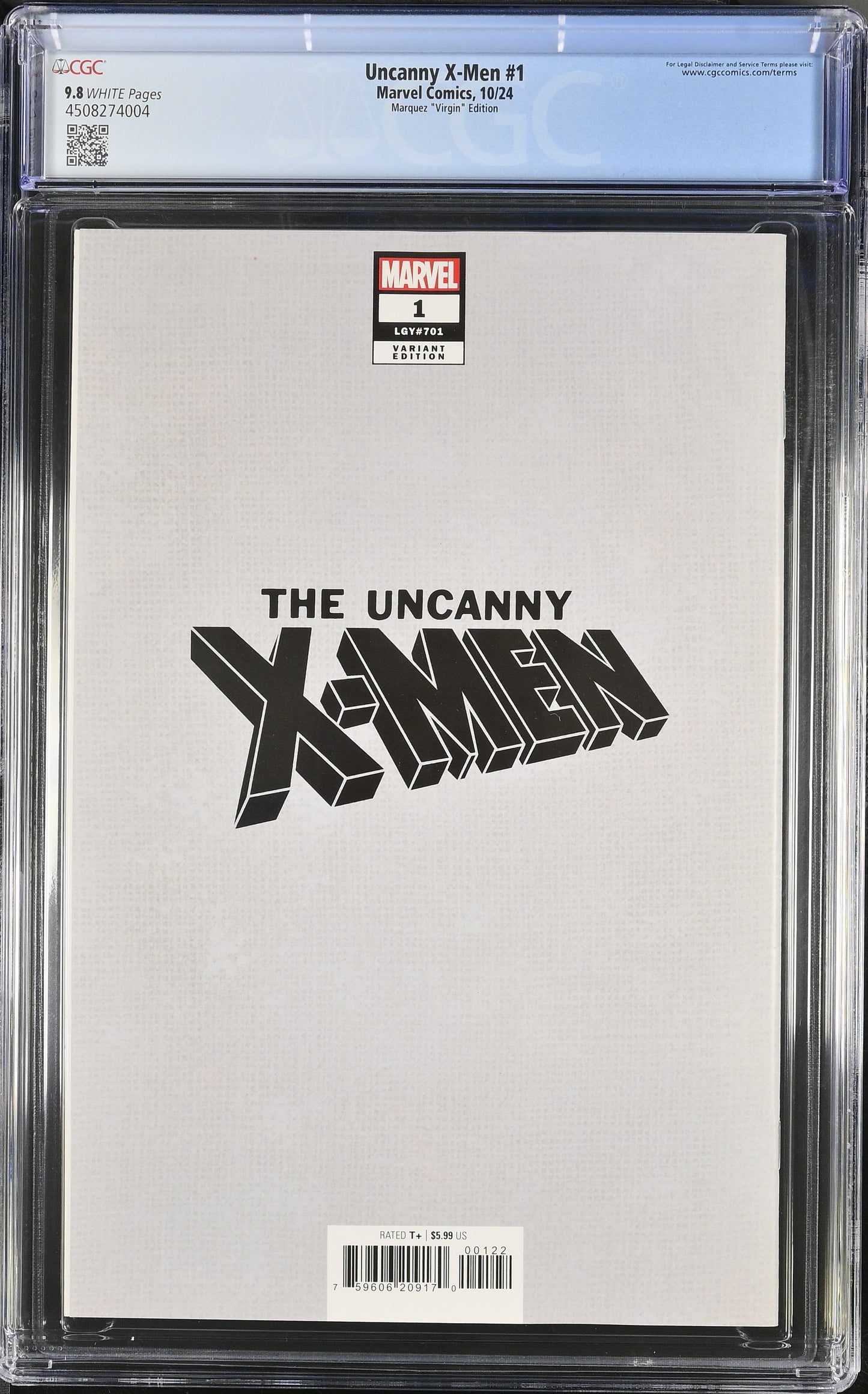 Uncanny X-Men #1 CGC 9.8 David Marquez Virgin