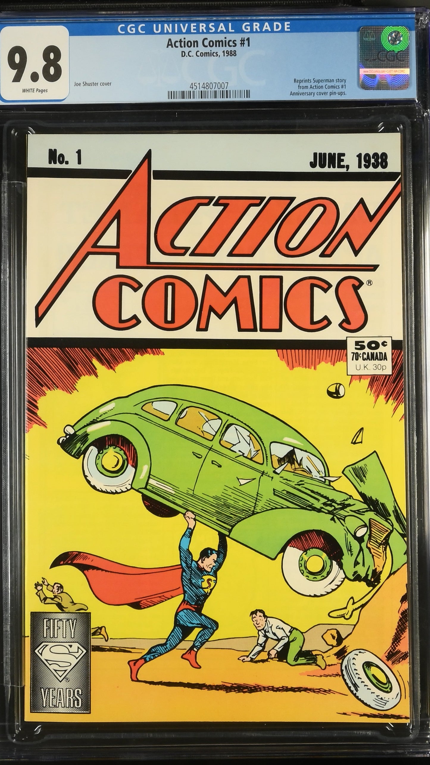 Action Comics # 1 CGC 9.8 50th anniversary Reprint
