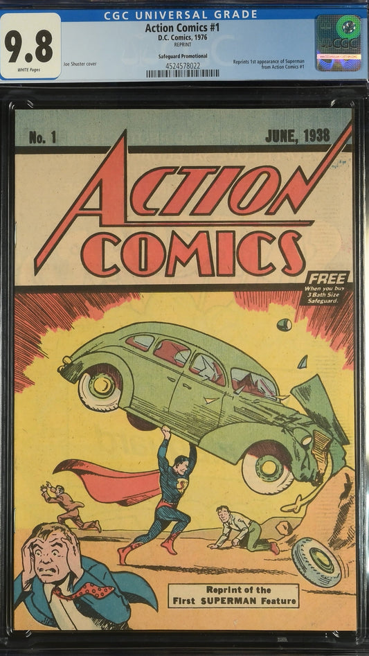 Action Comics # 1 CGC 9.8 Safeguard Reprint