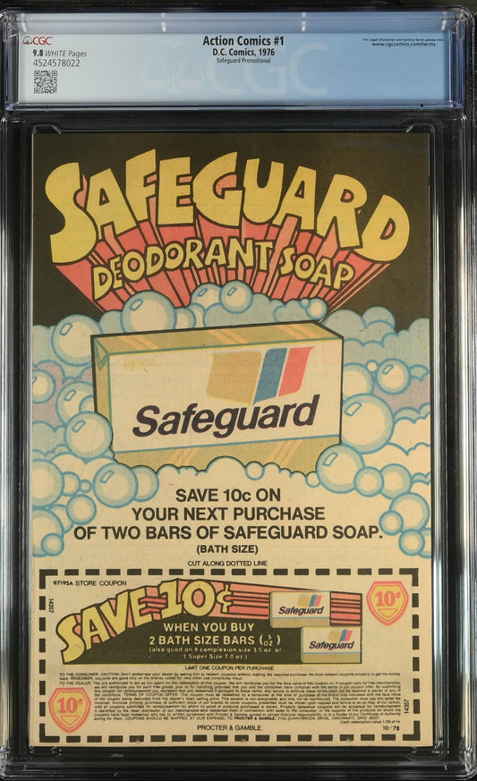 Action Comics # 1 CGC 9.8 Safeguard Reprint