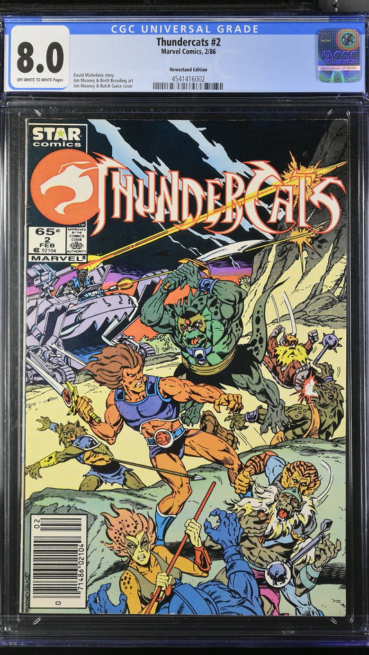 Thundercats # 2 CGC 8.0 Newsstand