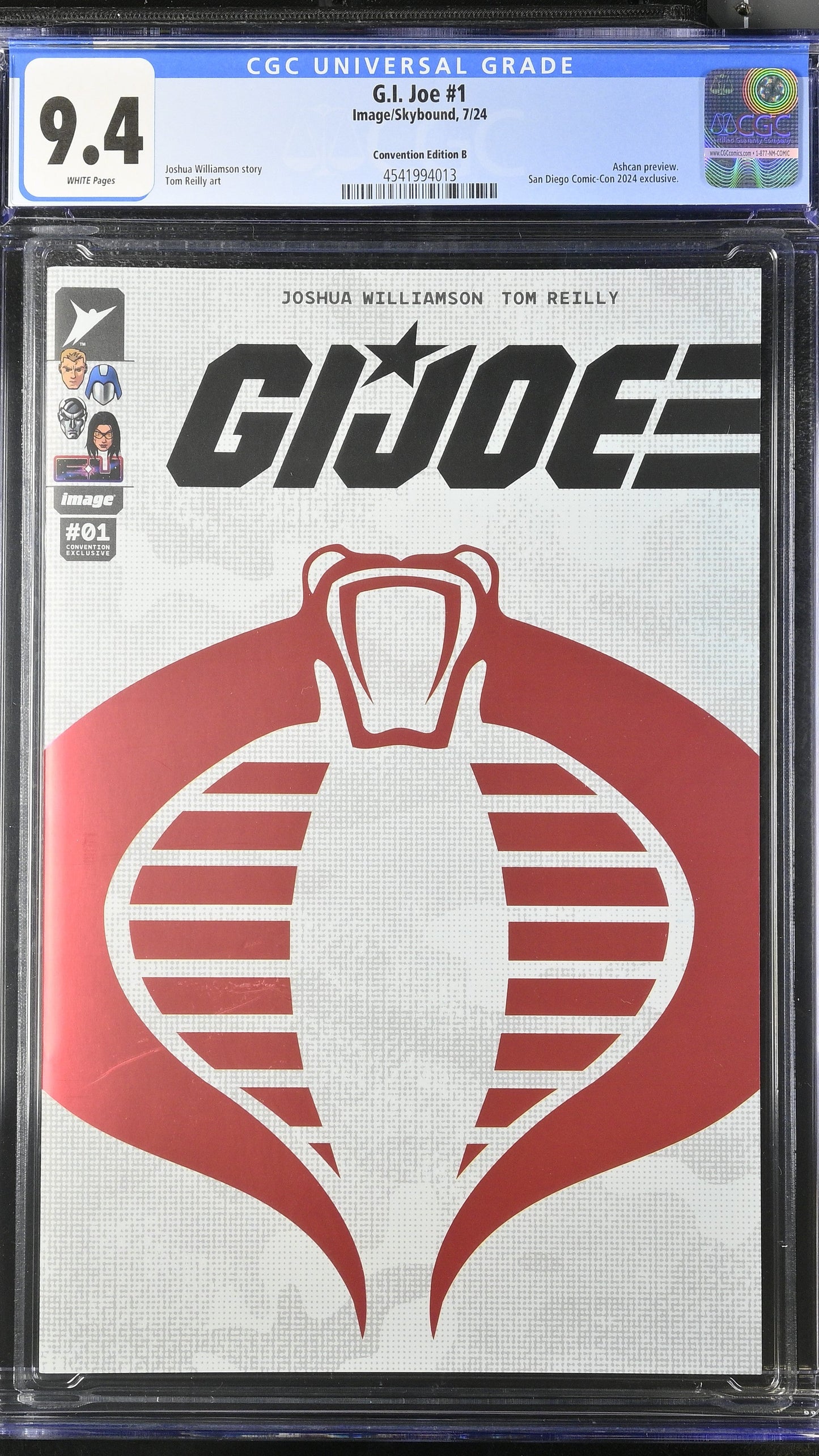 G.I. Joe # 1 CGC 9.4 SDCC 2024 Cobra Logo