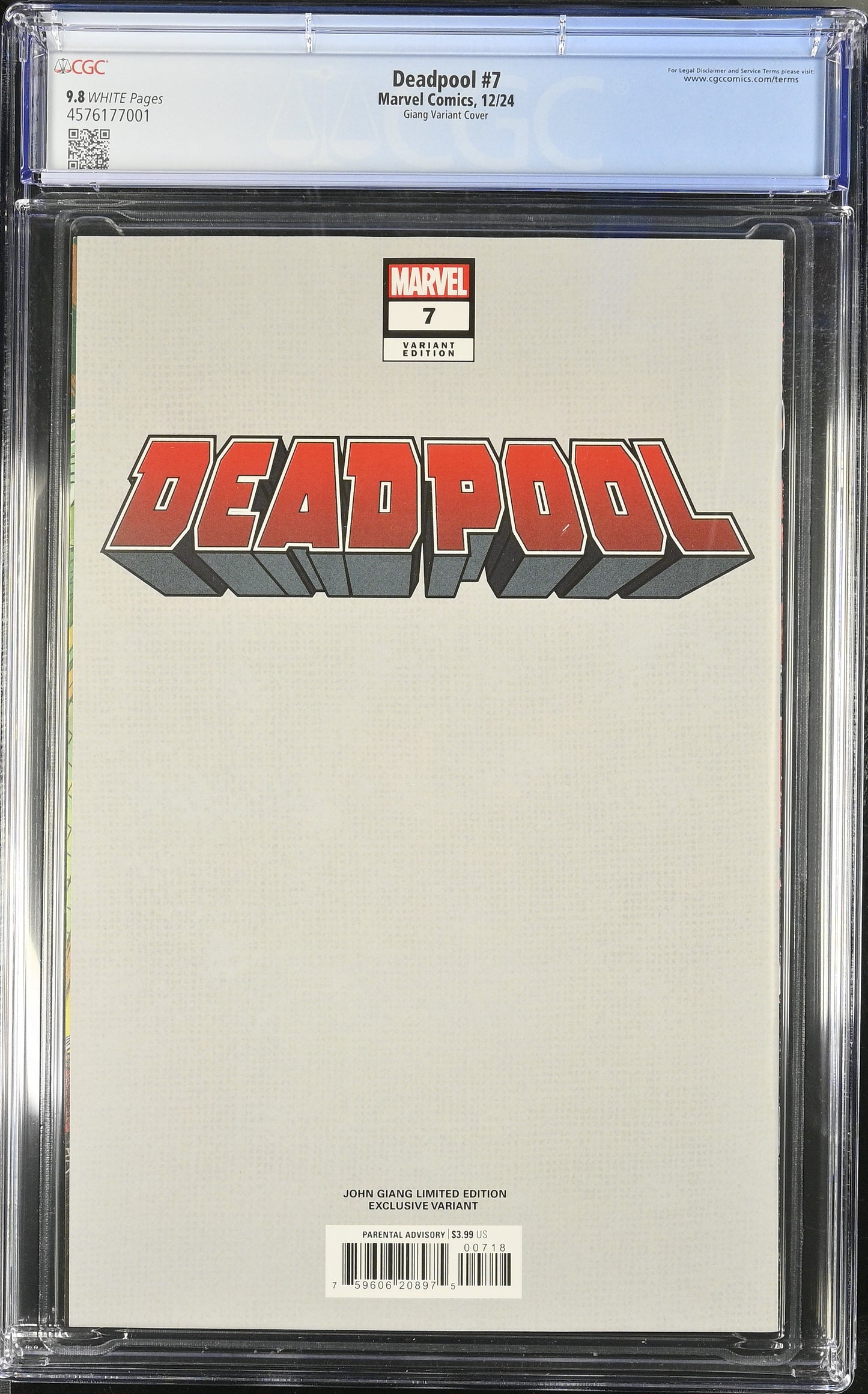 Deadpool # 7 CGC 9.8 John Giang