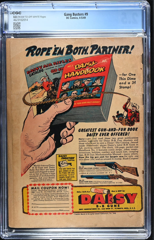 Gang Busters #9 CGC 2.5