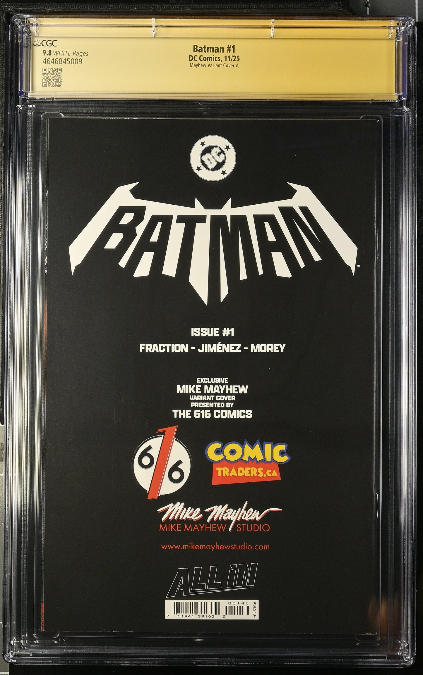 Batman # 1 CGC Signature Series 9.8