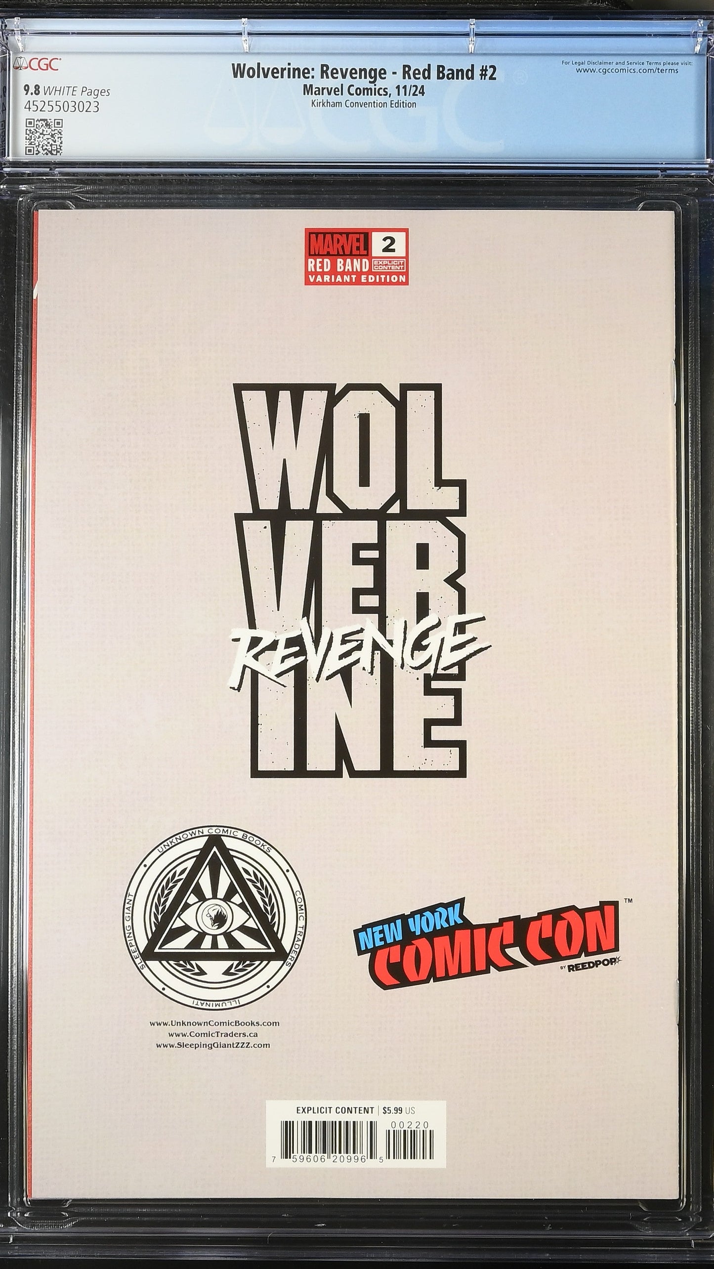 Wolverine Revenge: Red Band # 2 CGC 9.8
