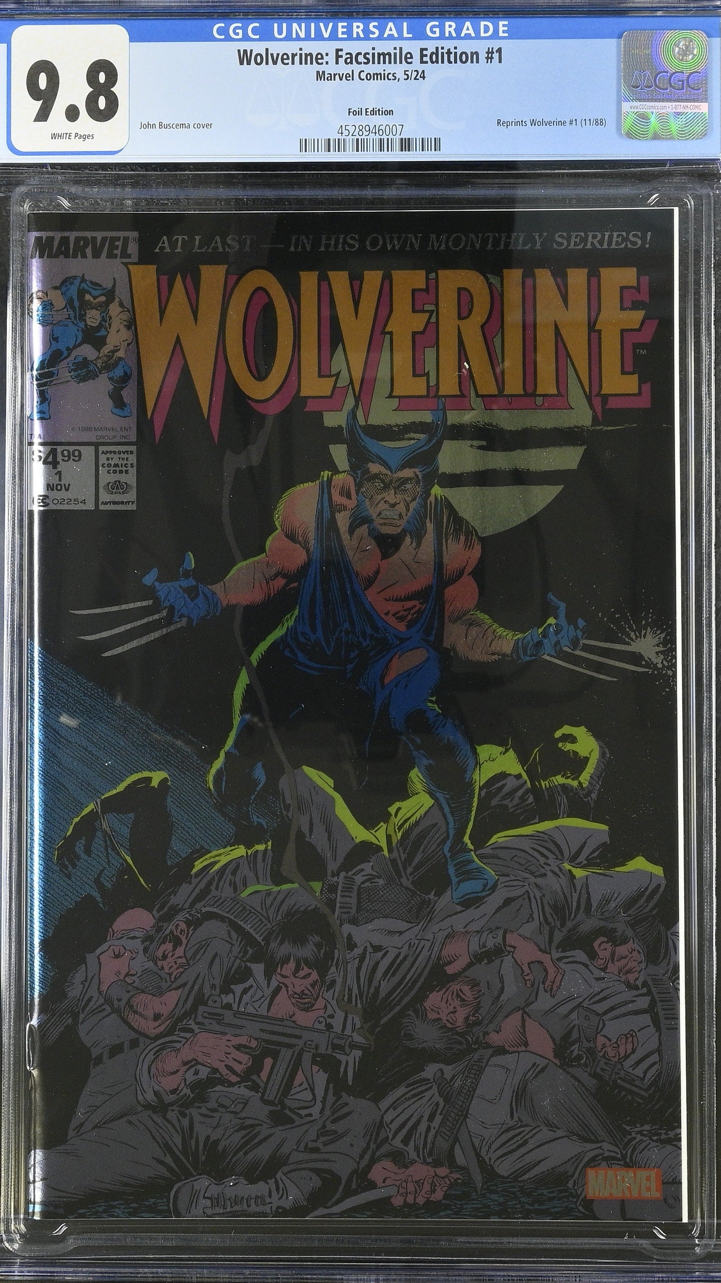 Wolverine Facsimile #1 CGC 9.8