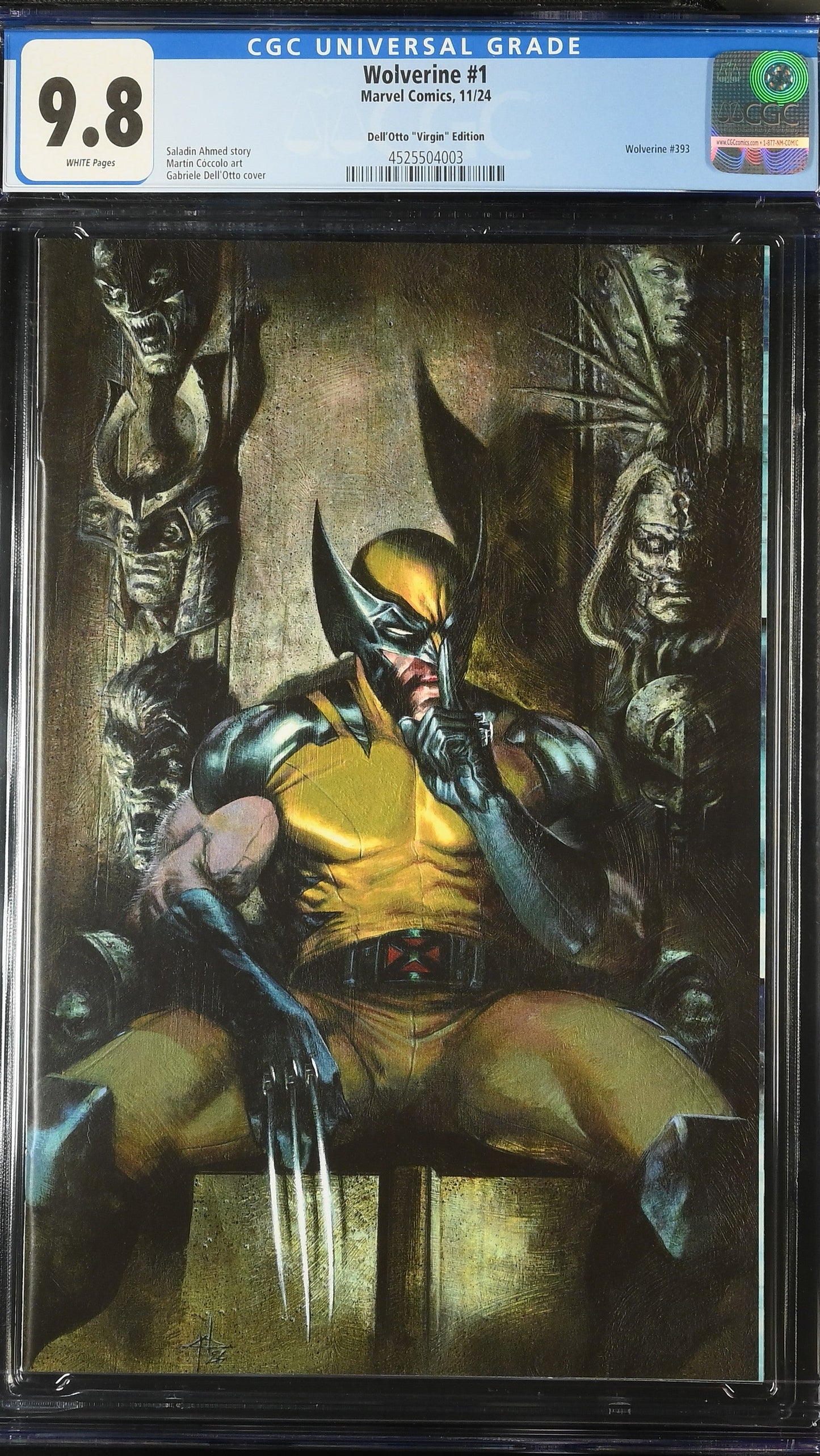 Wolverine #1 CGC 9.8 Dell' Otto virgin
