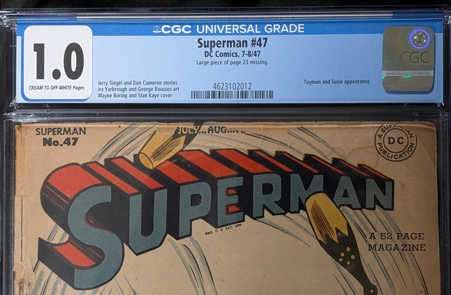 Superman #47 CGC 1.0