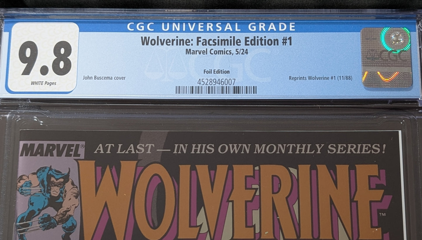 Wolverine Facsimile #1 CGC 9.8