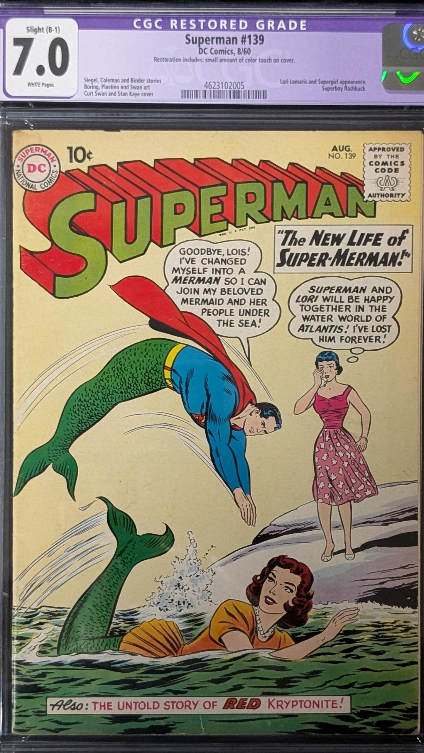 Superman # 139 RESTORED CGC 7.0