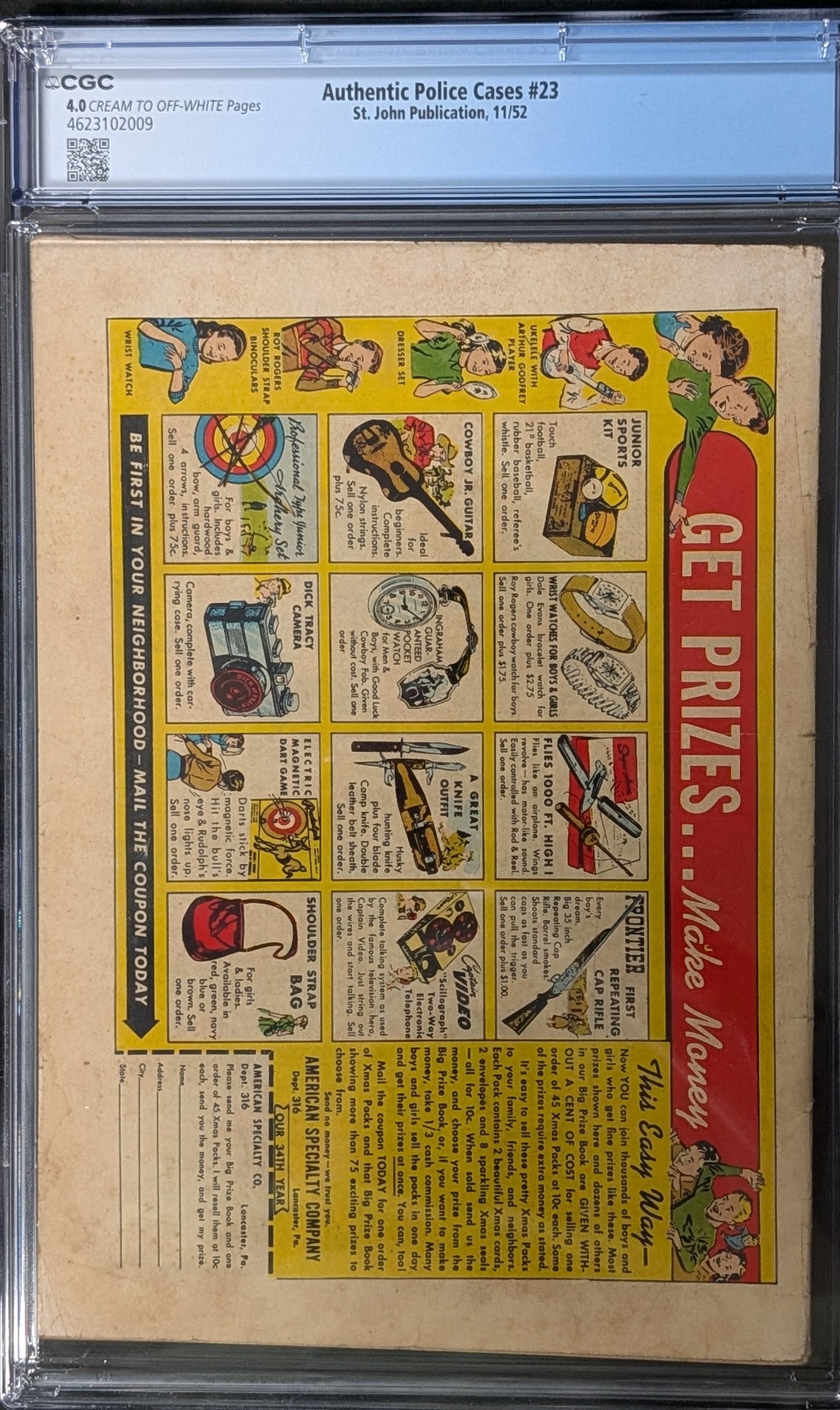 Authentic Police Cases # 23 CGC 4.0