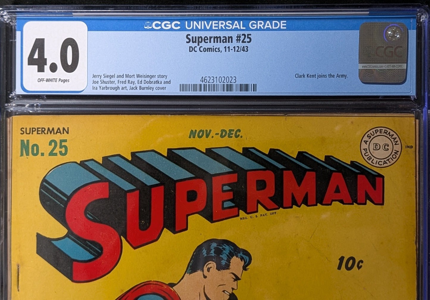 Superman #25 CGC 4.0