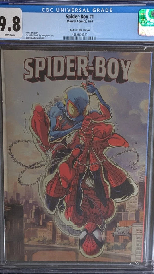 Spider-Boy #1 CGC 9.8 Kaare Andrews Foil Edition